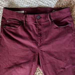 Dark Red Gap Jeans